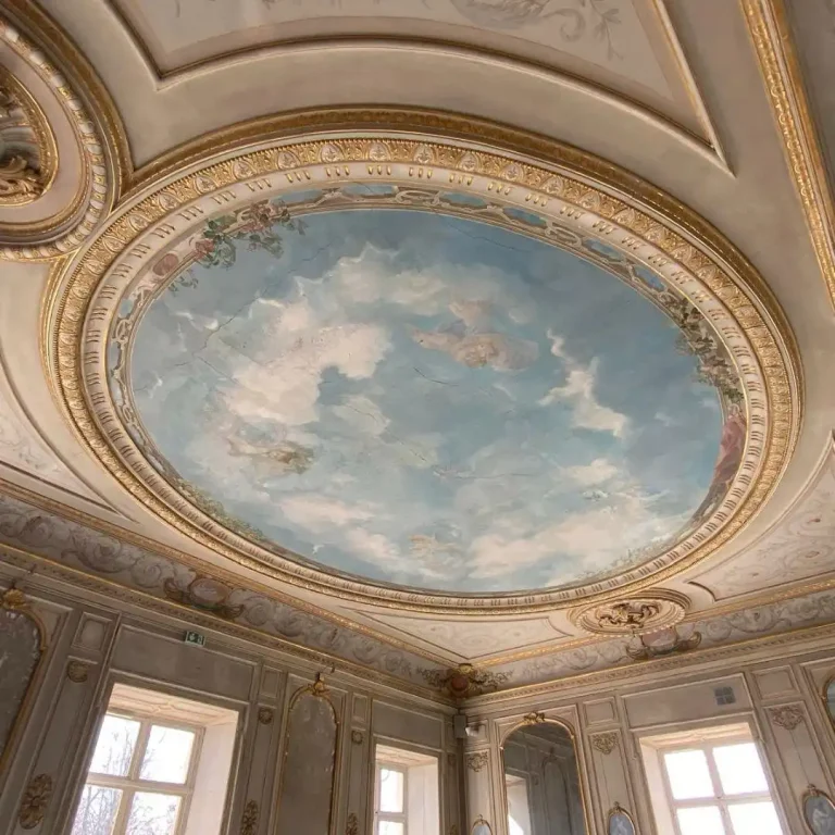 chateau-de-citeaux-plafond-restauration-restaurant-gastronomique-bourgogne